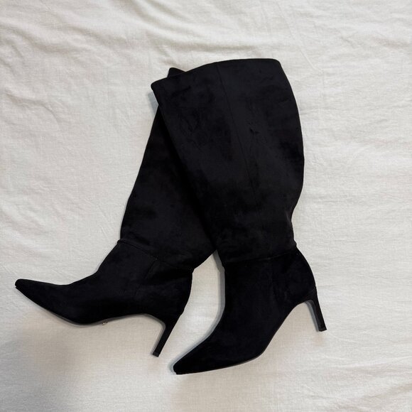 Billini Wide Calf Slip on heeled boots - Picture 1 of 5